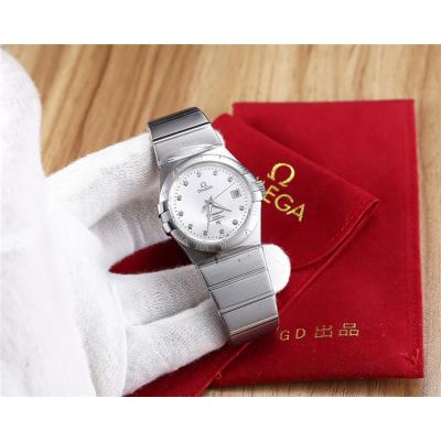 Replica Constellation Japan Miyota 8215 Automatic Mens Watch Silver Dial Diamonds Case Stainless Steel D E15