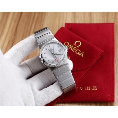 Replica Constellation Japan Miyota 8215 Automatic Mens Watch Silver Dial Diamonds Case Stainless Steel D E15