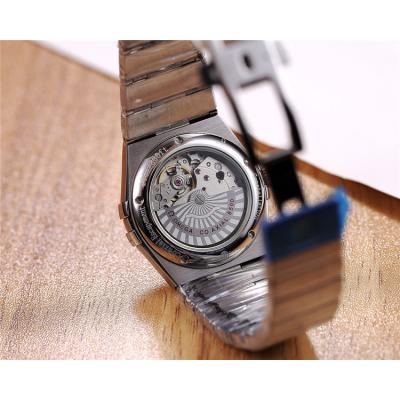 Replica Constellation Japan Miyota 8215 Automatic Mens Watch Silver Dial Diamonds Case Stainless Steel D E15