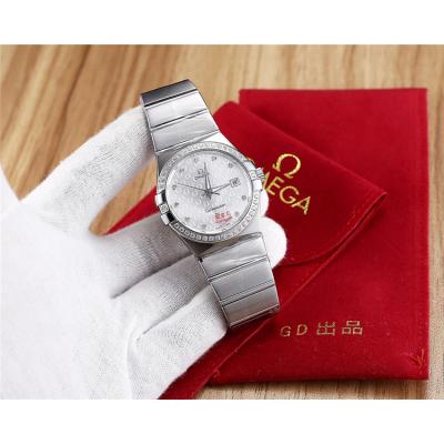 Replica Constellation Japan Miyota 8215 Automatic Mens Watch Silver Dial Diamonds Case Stainless Steel D E15