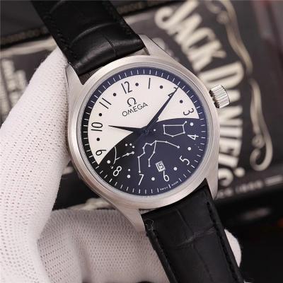 Replica Specialities Japan Miyota 8215 Automatic Mens Watch White Blue Dial Leather Strap E17