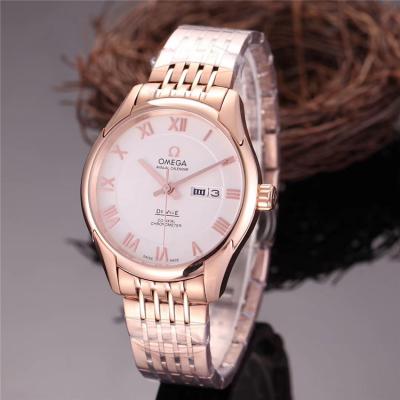 Replica De Ville Japan Miyota 8215 Automatic Movement Mens Watch White Dial Rose Gold B E19