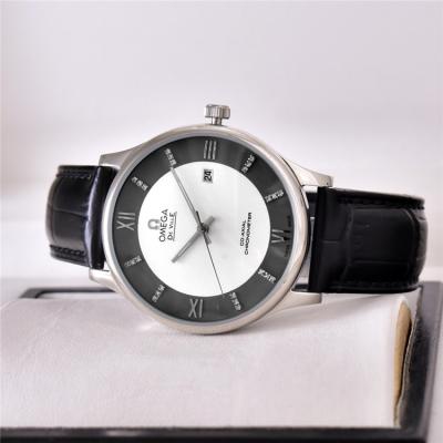 Replica De Ville Japan Miyota 8215 Automatic Movement Mens Watch White Dial Leather Strap E21