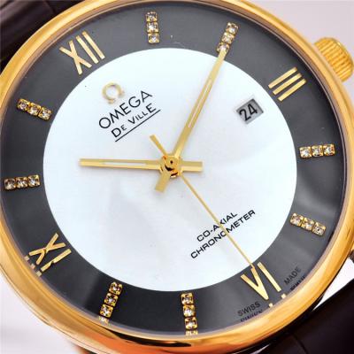 Replica De Ville Japan Miyota 8215 Automatic Movement Mens Watch White Dial Leather Strap E21