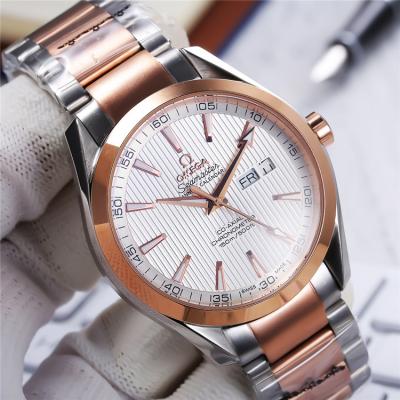 Replica Seamaster A21j Automatic Movement Mens Watch White Dial Two Tone Rose Gold A E22