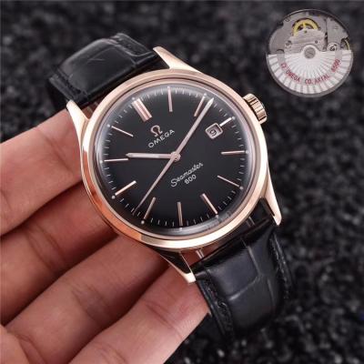 Replica Seamaster Japan Miyota 8215 Automatic Movement Mens Watch Silver Dial Leather Strap A E23