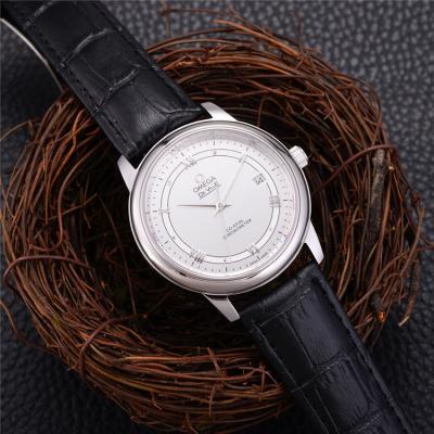 Replica De Ville A21j Automatic Movement Mens Watch White Dial Leather Strap A E28