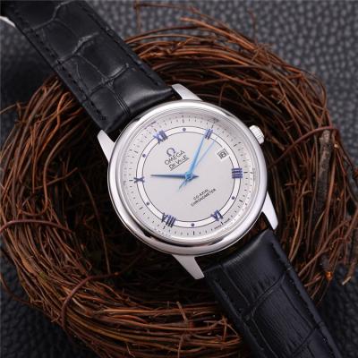 Replica De Ville A21j Automatic Movement Mens Watch White Dial Leather Strap A E28