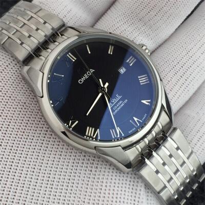 Replica De Ville Japan Miyota 8215 Automatic Movement Mens Watch Blue Dial Stainless Steel E29