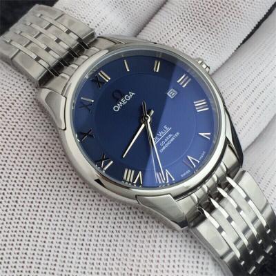 Replica De Ville Japan Miyota 8215 Automatic Movement Mens Watch Blue Dial Stainless Steel E29