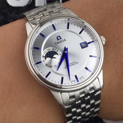 Replica De Ville A2813 Automatic Movement Mens Watch Silver Dial Stainless Steel A E30