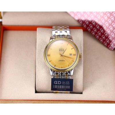 Replica De Ville Japan Miyota 8215 Automatic Movement Mens Watch White Dial Two Tone Yellow Gold E31