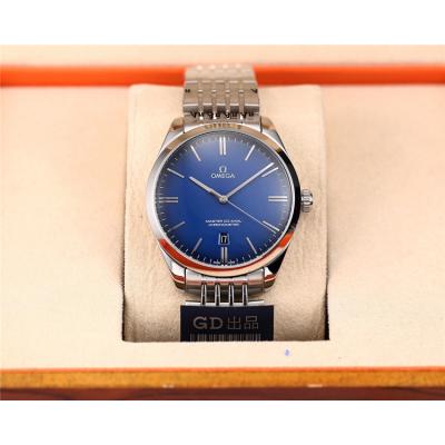 Replica De Ville Japan Miyota 821A Automatic Movement Mens Watch Blue Dial Stainless Steel E32