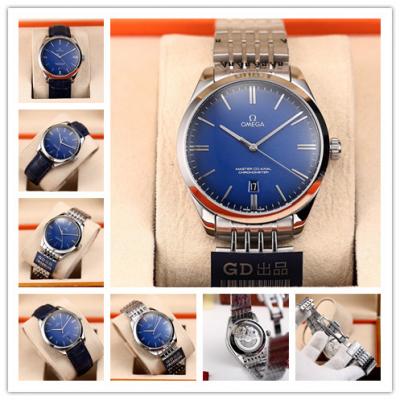 Replica De Ville Japan Miyota 821A Automatic Movement Mens Watch Blue Dial Stainless Steel E32