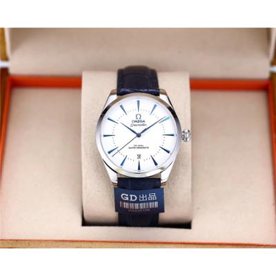 Replica De Ville Japan Miyota 821A Automatic Movement Mens Watch White Dial Leather Strap E37