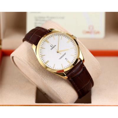 Replica De Ville Japan Miyota 821A Automatic Movement Mens Watch White Dial Leather Strap E37