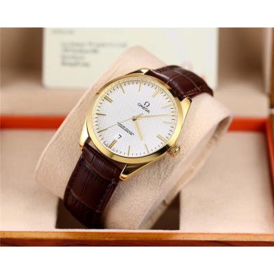 Replica De Ville Japan Miyota 821A Automatic Movement Mens Watch White Dial Leather Strap E37