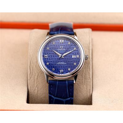 Replica De Ville A2824 Automatic Movement Mens Watch Blue Dial Stainless Steel E42