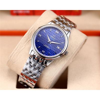 Replica De Ville A2824 Automatic Movement Mens Watch Blue Dial Stainless Steel E42