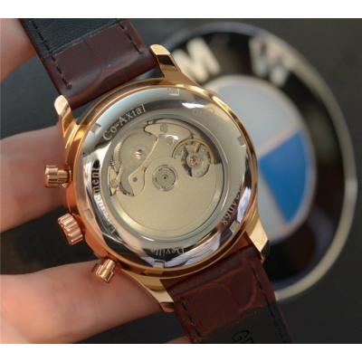 Replica De Ville A21j Automatic Movement Mens Watch White Dial Leather Strap E46