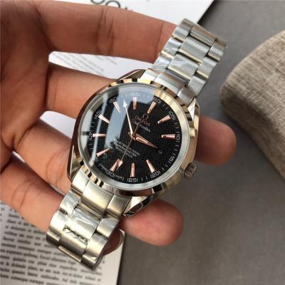 Replica Seamaster A21j Automatic Movement Mens Watch Black Dial Two Tone Rose Gold E47