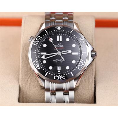 Replica Seamaster Japan Miyota 8215 Automatic Movement Mens Watch Black Dial Stainless Steel E54