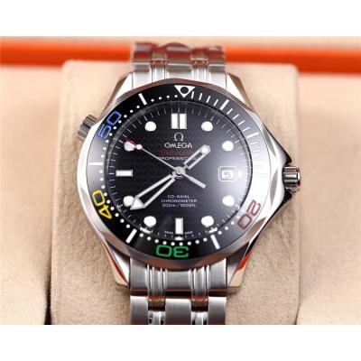 Replica Seamaster Japan Miyota 8215 Automatic Movement Mens Watch Black Dial Stainless Steel E54