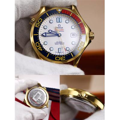 Replica Seamaster Japan Miyota 8215 Automatic Movement Mens Watch White Dial Nylon Strap E55