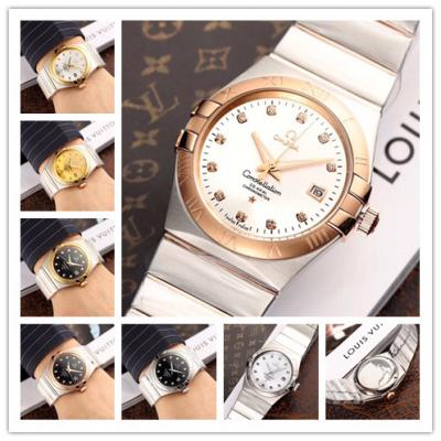 Replica Constellation A21j Automatic Mens Watch White Dial Two Tone Rose Gold B E62