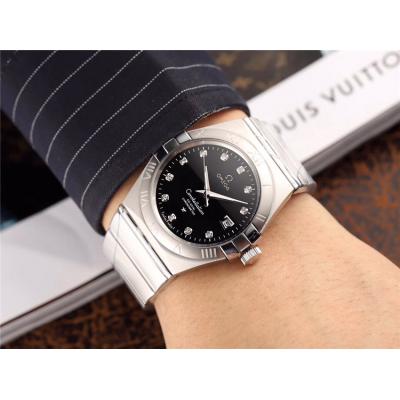 Replica Constellation A21j Automatic Mens Watch White Dial Two Tone Rose Gold B E62