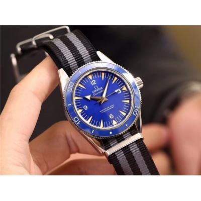 Replica Seamaster A21j Automatic Movement Mens Watch Blue Dial Nylon Strap E66