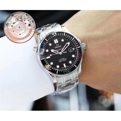 Replica Seamaster Japan Miyota 821A Automatic Movement Mens Watch Black Dial Stainless Steel B E71