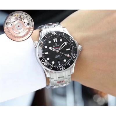 Replica Seamaster Japan Miyota 821A Automatic Movement Mens Watch Black Dial Stainless Steel B E71