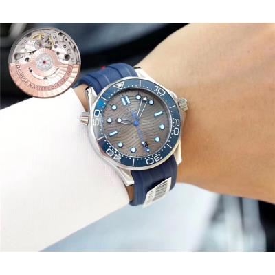 Replica Seamaster Japan Miyota 821A Automatic Movement Mens Watch Blue Dial Rubber Strap C E71