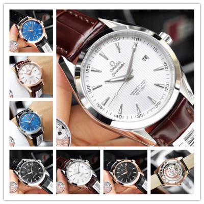 Replica Seamaster Japan Miyota 821A Automatic Movement Mens Watch White Dial Leather Strap E73