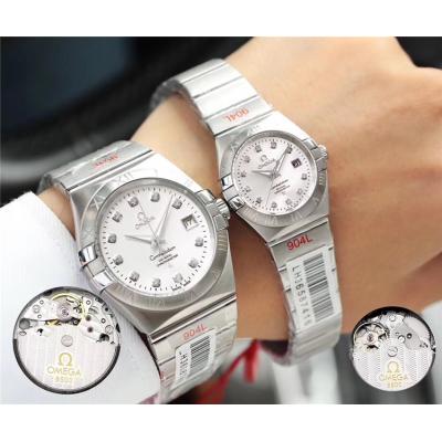 Replica Constellation Japan Miyota 821A Automatic Movement Mens Watch Silver Dial Stainless Steel D E74