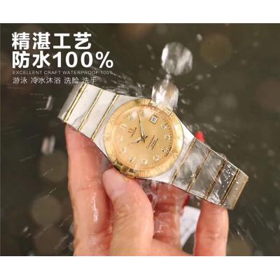 Replica Constellation Japan Miyota 821A Automatic Movement Mens Watch Silver Dial Stainless Steel D E74