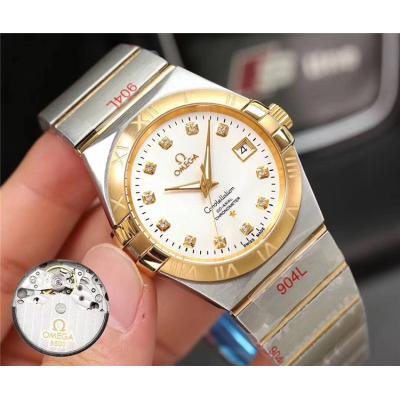 Replica Constellation Japan Miyota 821A Automatic Movement Mens Watch Silver Dial Stainless Steel D E74