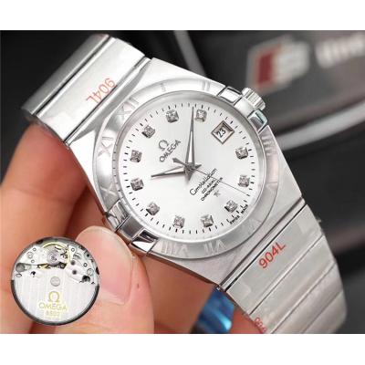 Replica Constellation Japan Miyota 821A Automatic Movement Mens Watch Silver Dial Stainless Steel D E74