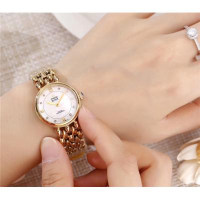 Replica De Ville Swiss Quartz Movement Womens Watch MOP Dial Yellow Gold E76