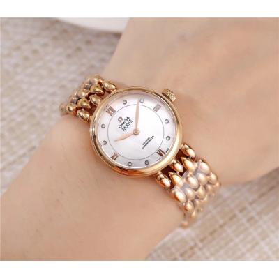 Replica De Ville Swiss Quartz Movement Womens Watch MOP Dial Yellow Gold E76