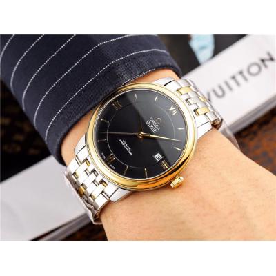 Replica De Ville Japan Miyota 8215 Automatic Movement Mens Watch Silver Dial Two Tone Yellow Gold A E78