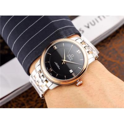 Replica De Ville Japan Miyota 8215 Automatic Movement Mens Watch Silver Dial Two Tone Yellow Gold A E78