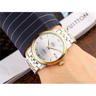 Replica De Ville Japan Miyota 8215 Automatic Movement Mens Watch Silver Dial Two Tone Yellow Gold A E78