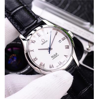 Replica De Ville A21j Automatic Movement Mens Watch White Dial Leather Strap A E79