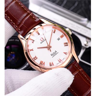 Replica De Ville A21j Automatic Movement Mens Watch White Dial Leather Strap A E79