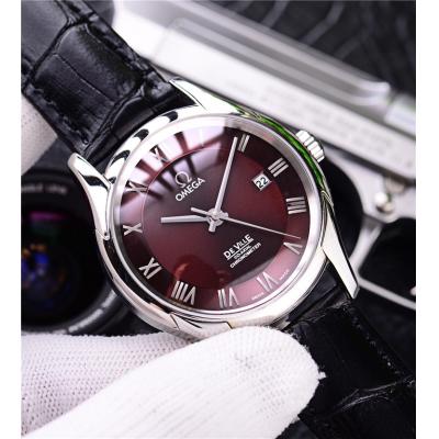 Replica De Ville A21j Automatic Movement Mens Watch White Dial Leather Strap A E79