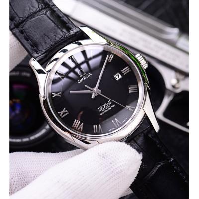 Replica De Ville A21j Automatic Movement Mens Watch White Dial Leather Strap A E79