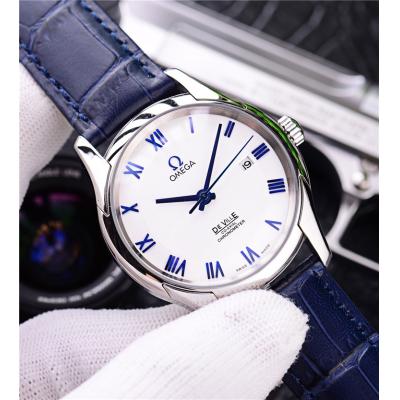 Replica De Ville A21j Automatic Movement Mens Watch White Dial Leather Strap A E79