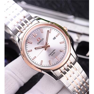 Replica De Ville Japan Quartz Movement Mens Watch Black Dial Two Tone Rose Gold E80